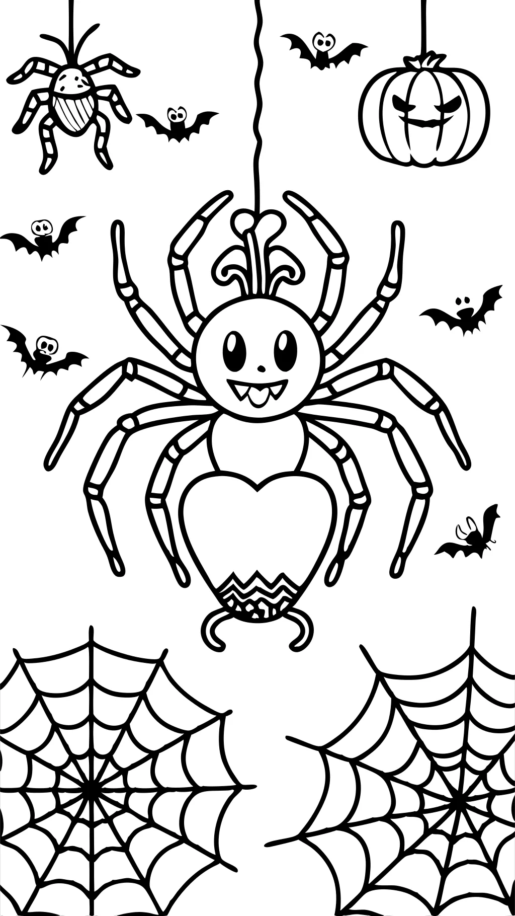 pages à colorier d’Halloween Spider